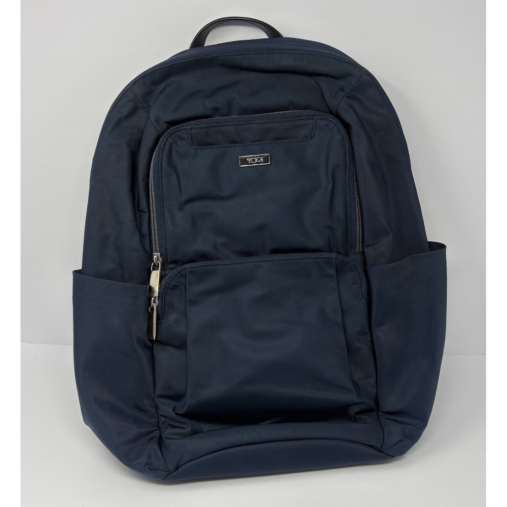 TUMI Navy Blue Nylon Backpack Laptop Travel School Everyday Bag Unisex